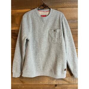 Coleman Sherpa Lined Shirt Long‎ Sleeve Crew Grey Heather Sz Large Chest Pocket